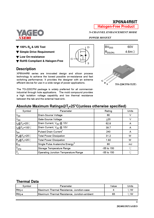 XP6NA4R6IT Datasheet Preview