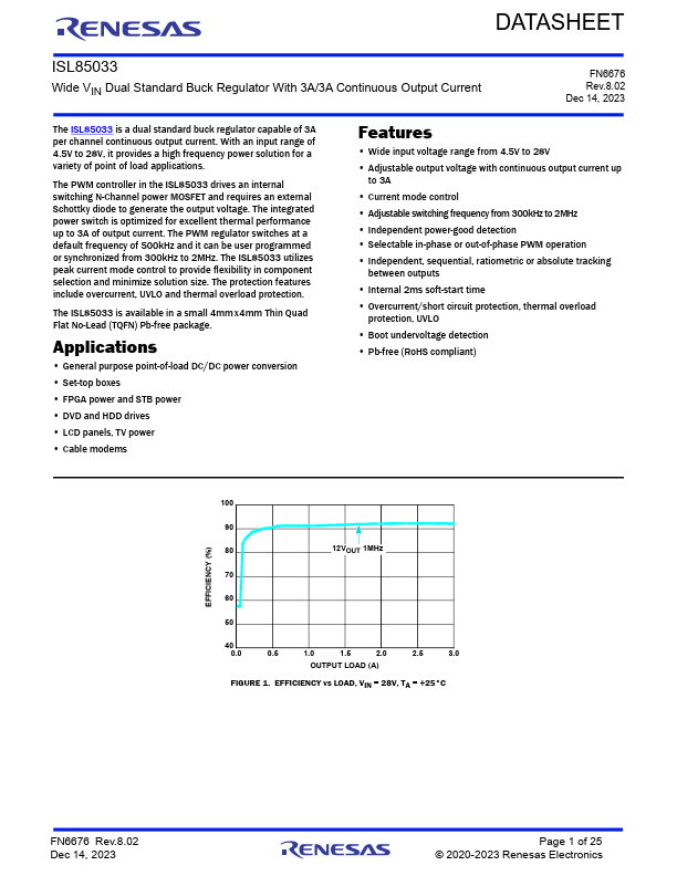 ISL85033 Datasheet Preview
