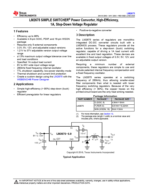 LM2675 Datasheet Preview
