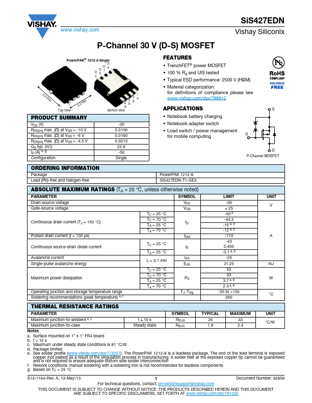 SiS427EDN Datasheet Preview