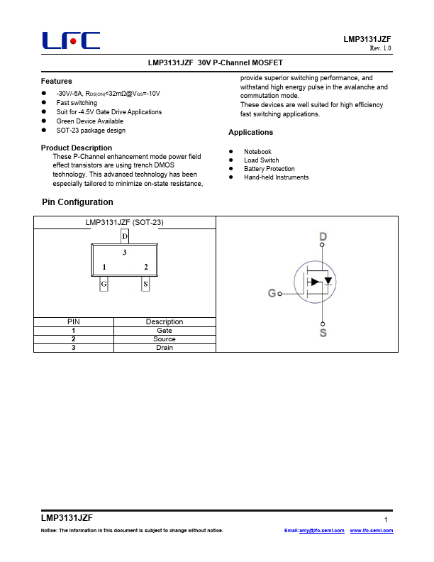 LMP3131JZF Datasheet Preview