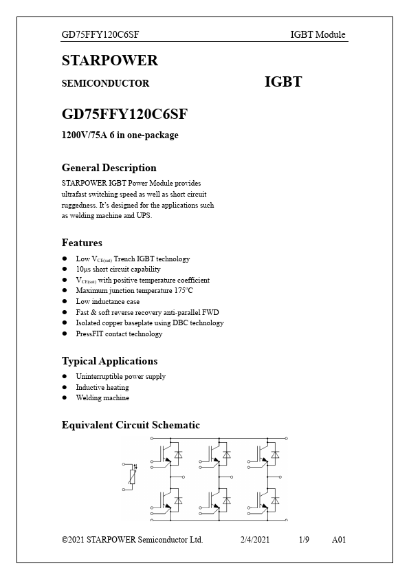 GD75FFY120C6SF Datasheet Preview