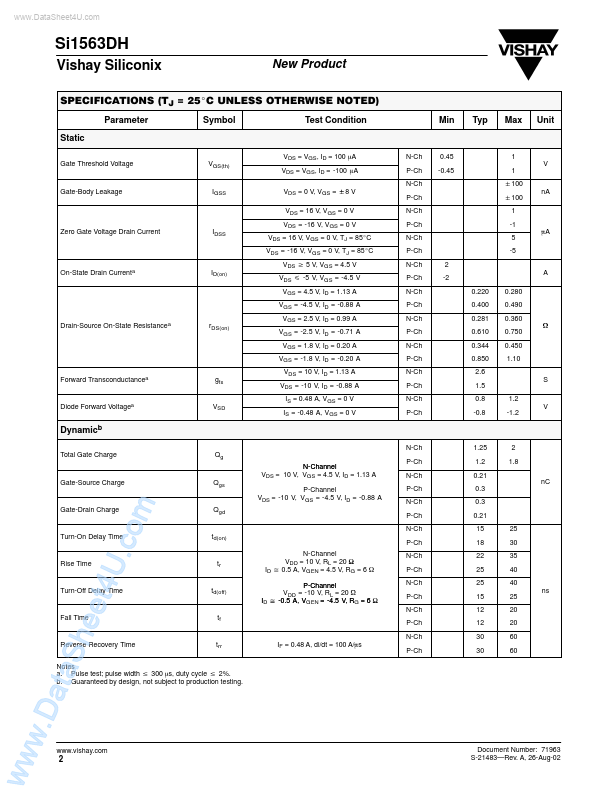 SI1563DH