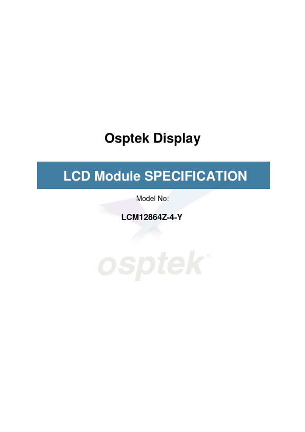 LCM12864Z-4-Y Datasheet Preview