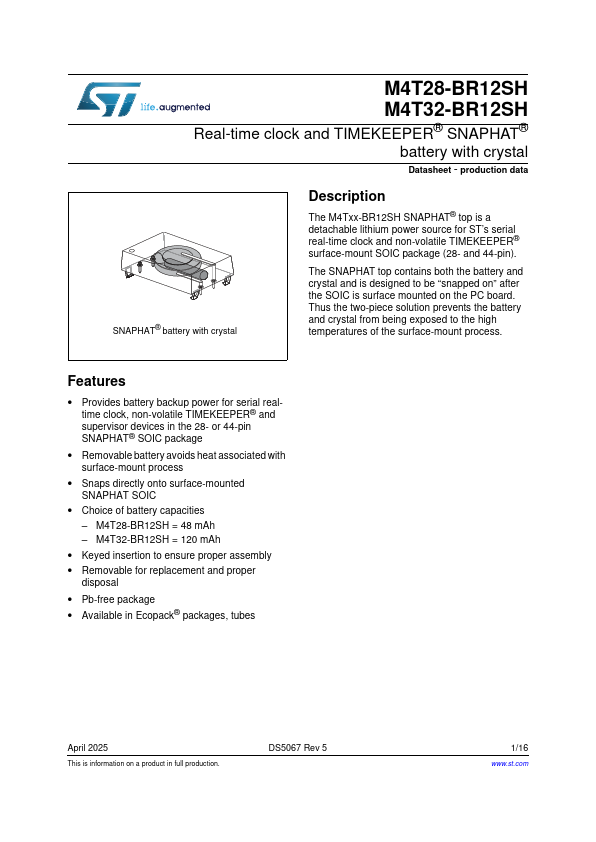 M4T28-BR12SH Datasheet Preview