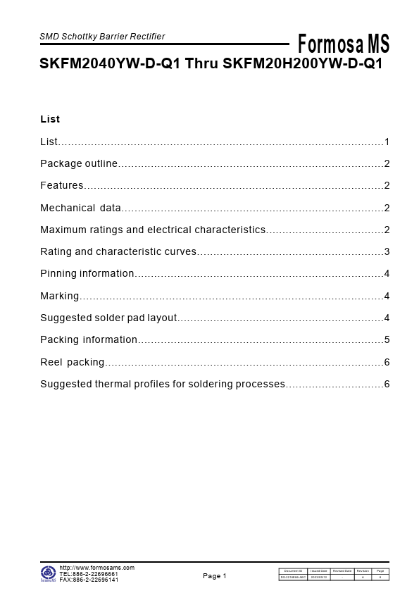 SKFM2045YW-D-Q1 Datasheet Preview