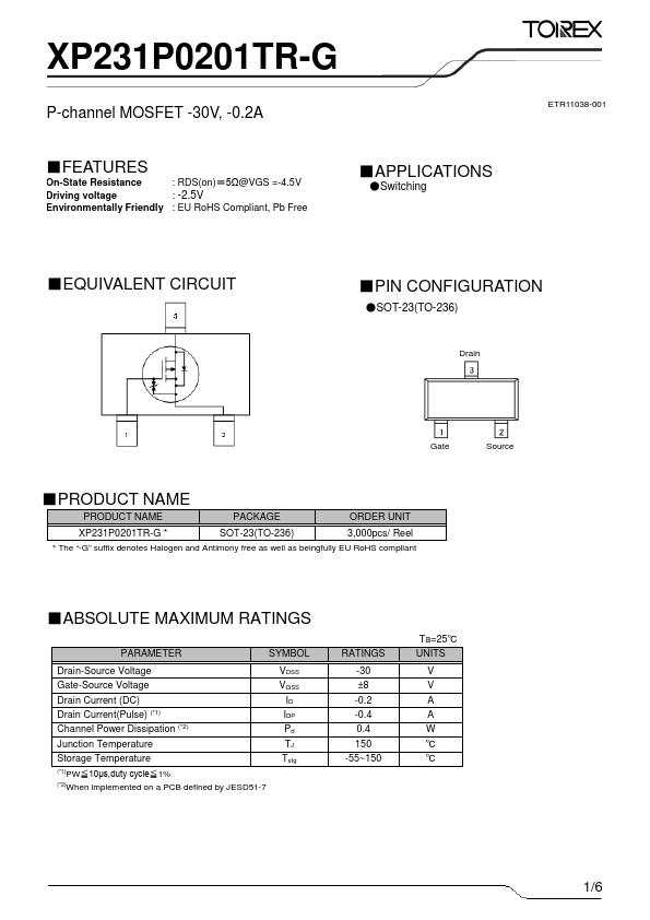 XP231P0201TR-G