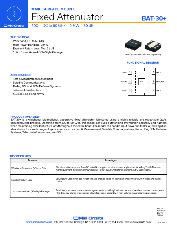BAT-30+ Datasheet Preview