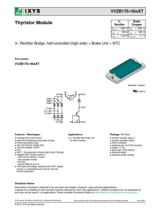VVZB170-16ioXT Datasheet Preview
