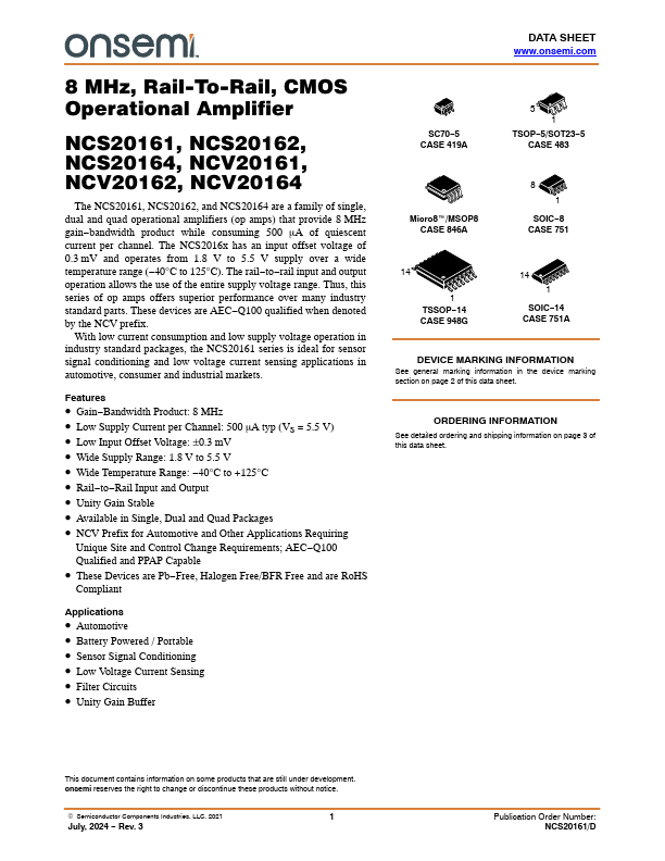 NCS20164 Datasheet Preview