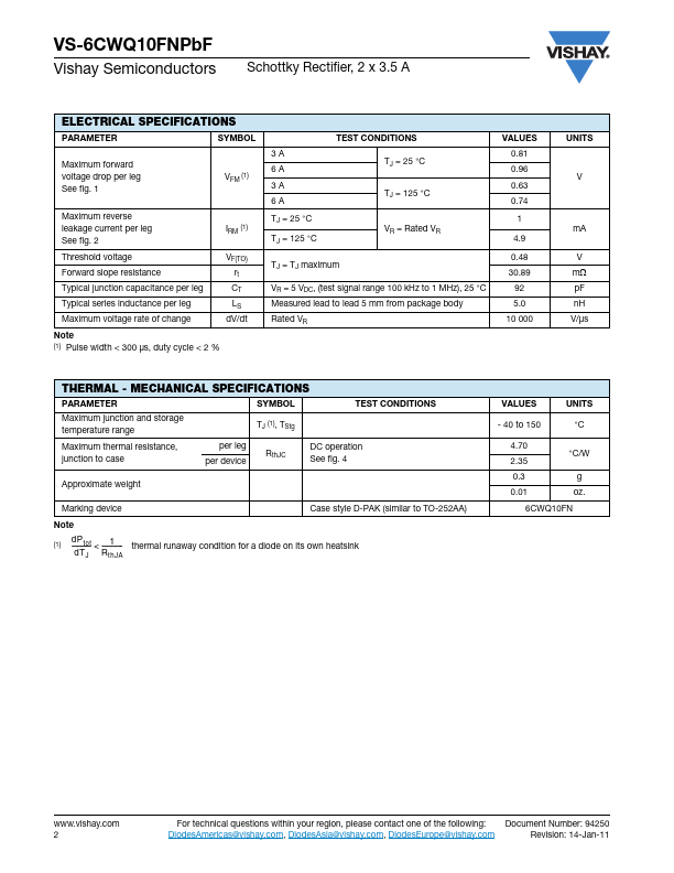 VS-6CWQ10FNPbF