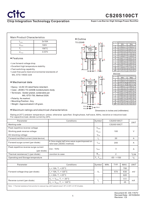 CS20S100CT