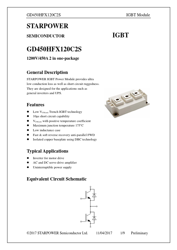 GD450HFX120C2S Datasheet Preview