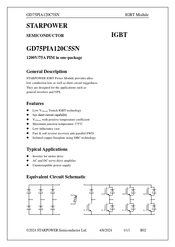 GD75PIA120C5SN Datasheet Preview