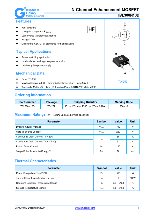 TBL300N10D Datasheet Preview