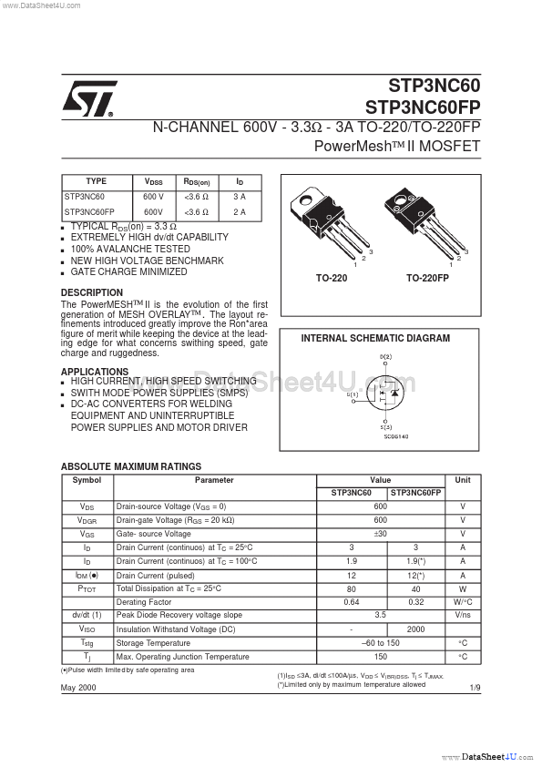 STP3NC60FP