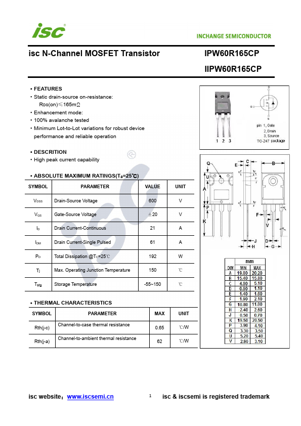 IPW60R165CP