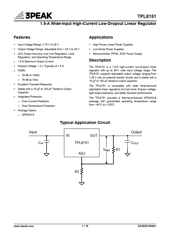 TPL8151 Datasheet Preview