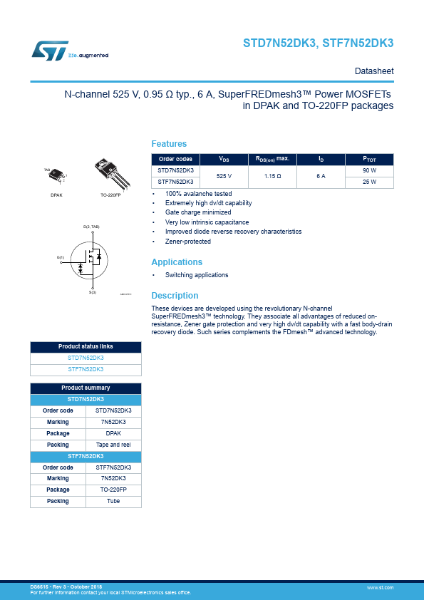 STD7N52DK3