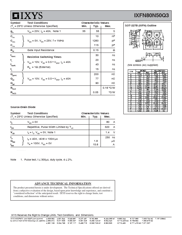 IXFN80N50Q3