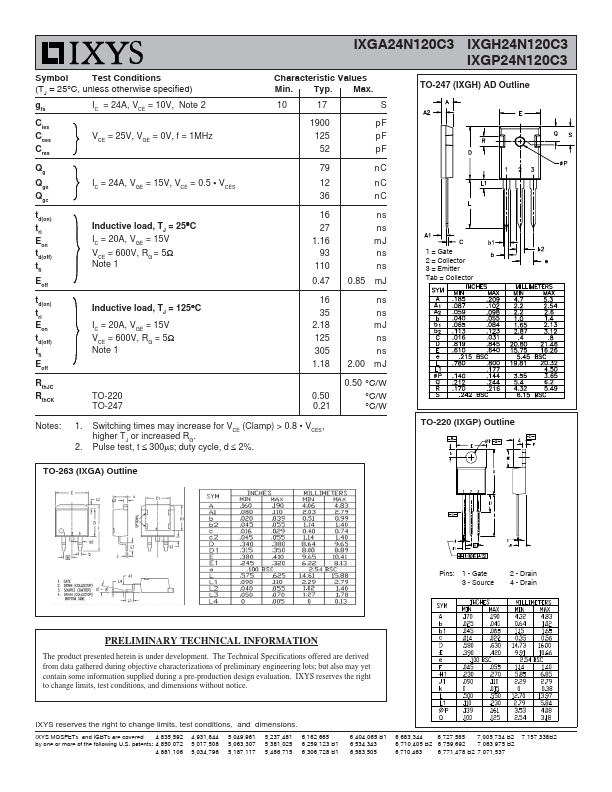 IXGH24N120C3