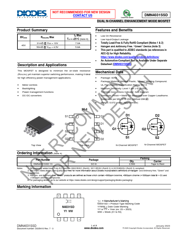 DMN4031SSD