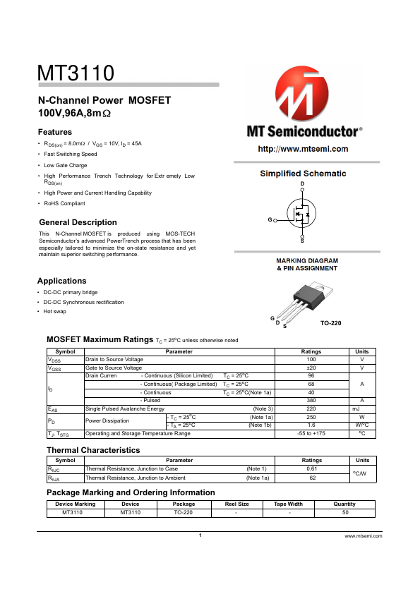MT3110 Datasheet Preview