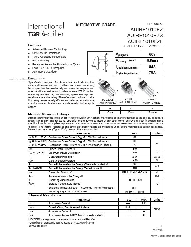 AUIRF1010EZL