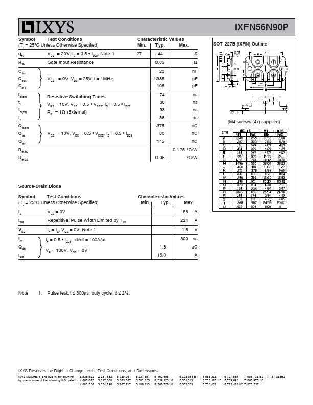 IXFN56N90P