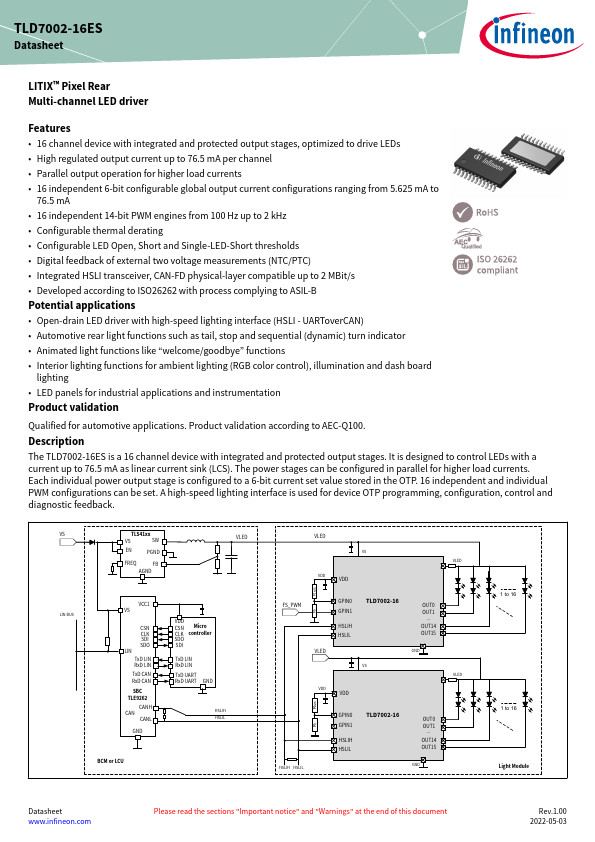 TLD7002-16ES Datasheet Preview