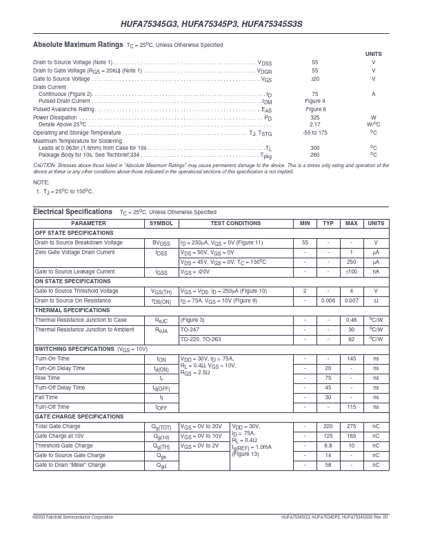 HUFA75345G3