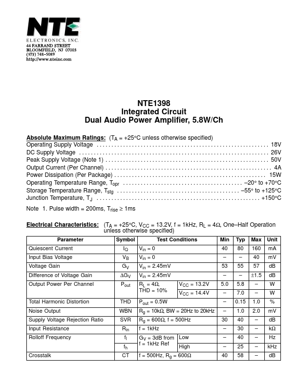 NTE1398