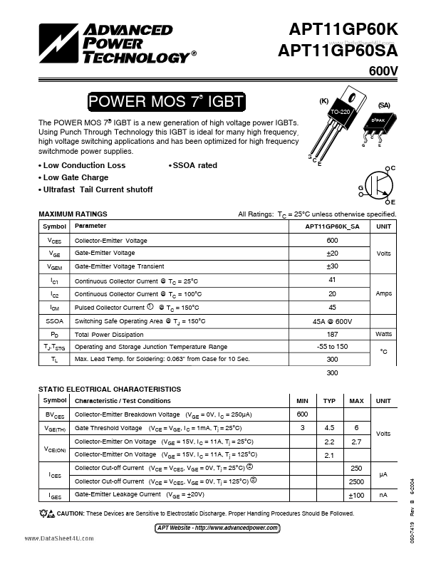 APT11GP60SA