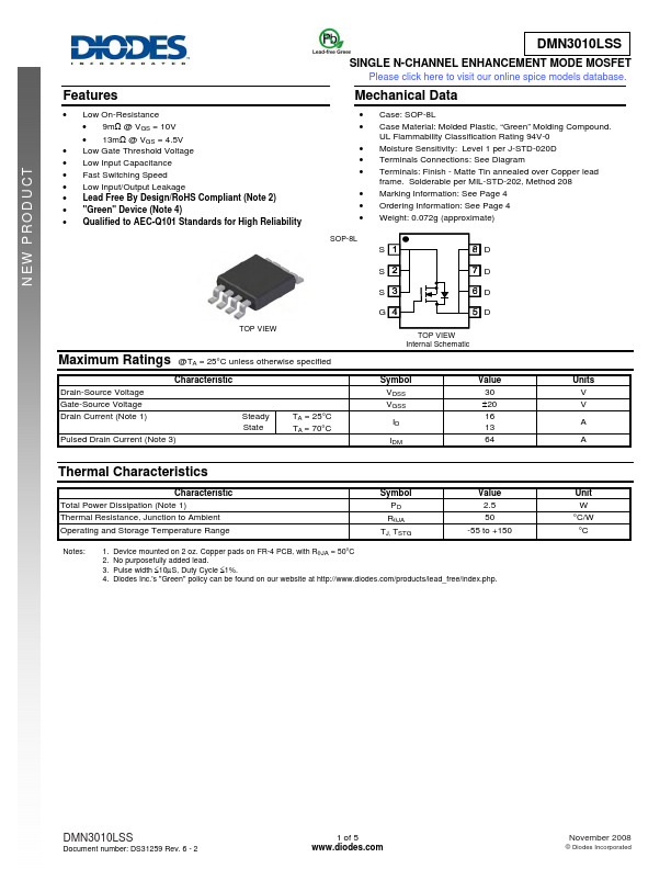 DMN3010LSS