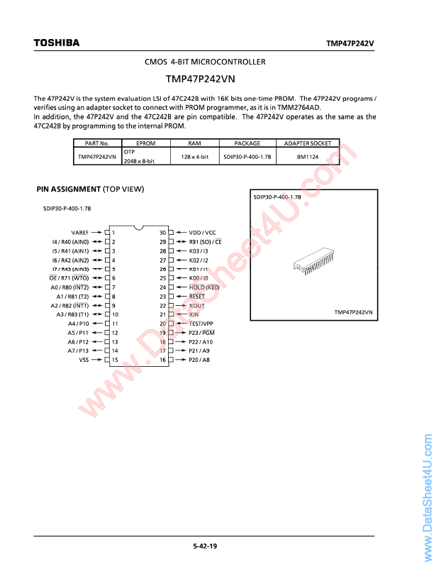 TMP47P242VN Datasheet Preview