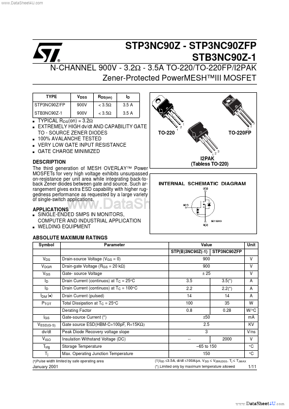 STP3NC90ZFP