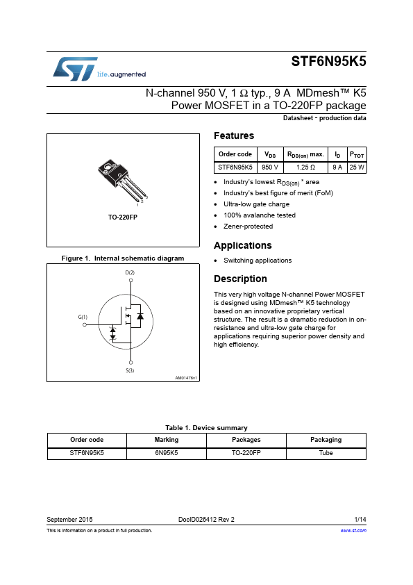 STF6N95K5