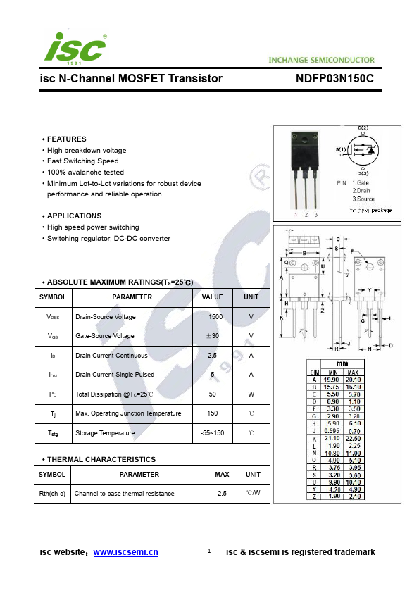 NDFP03N150C