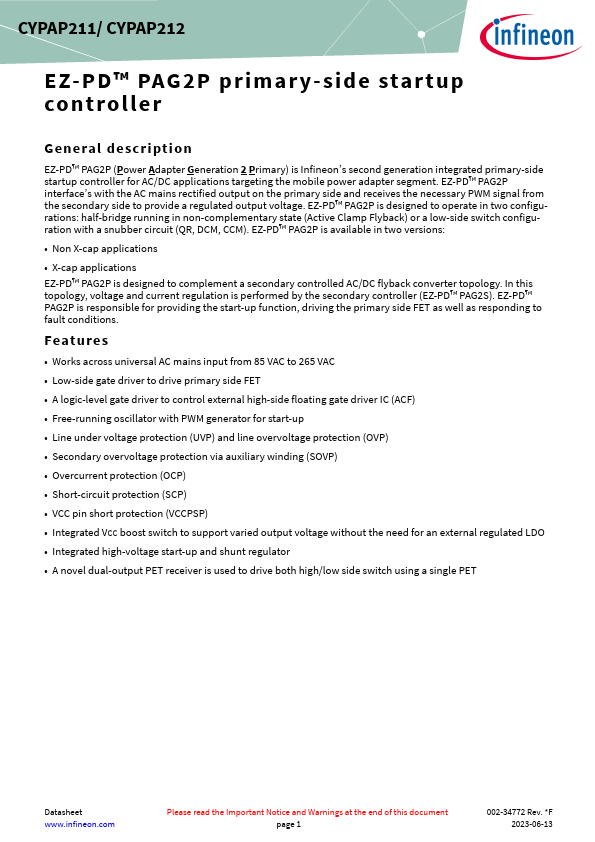 CYPAP211 Datasheet Preview