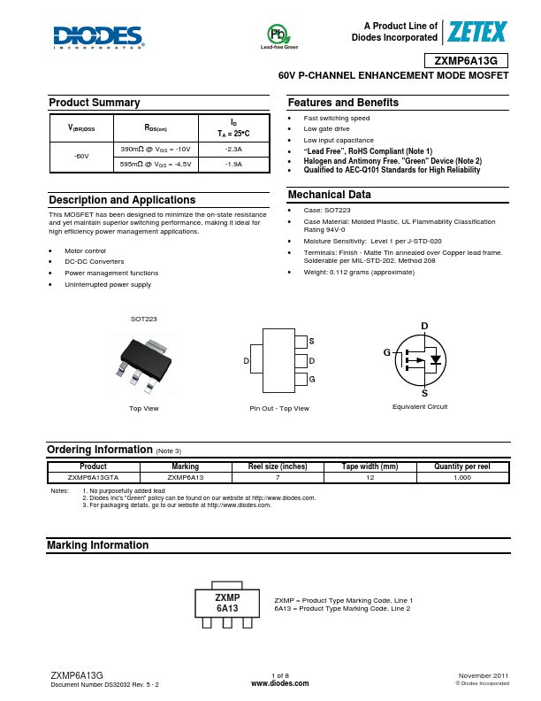 ZXMP6A13G