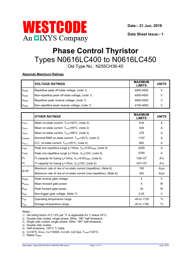 N0616LC400 Datasheet Preview