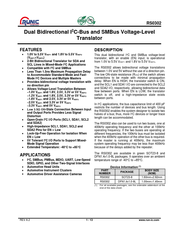 RS0302 Datasheet Preview