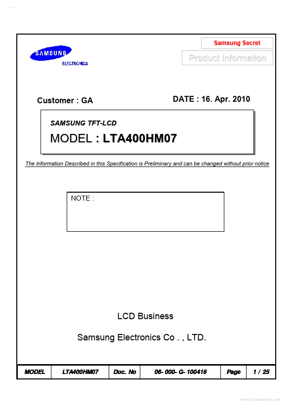 LTA400HM07