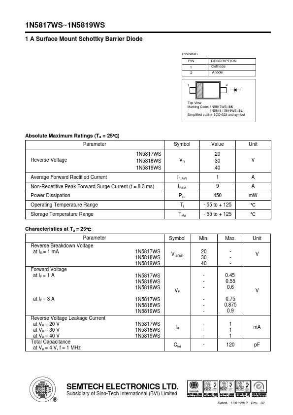 1N5818WS