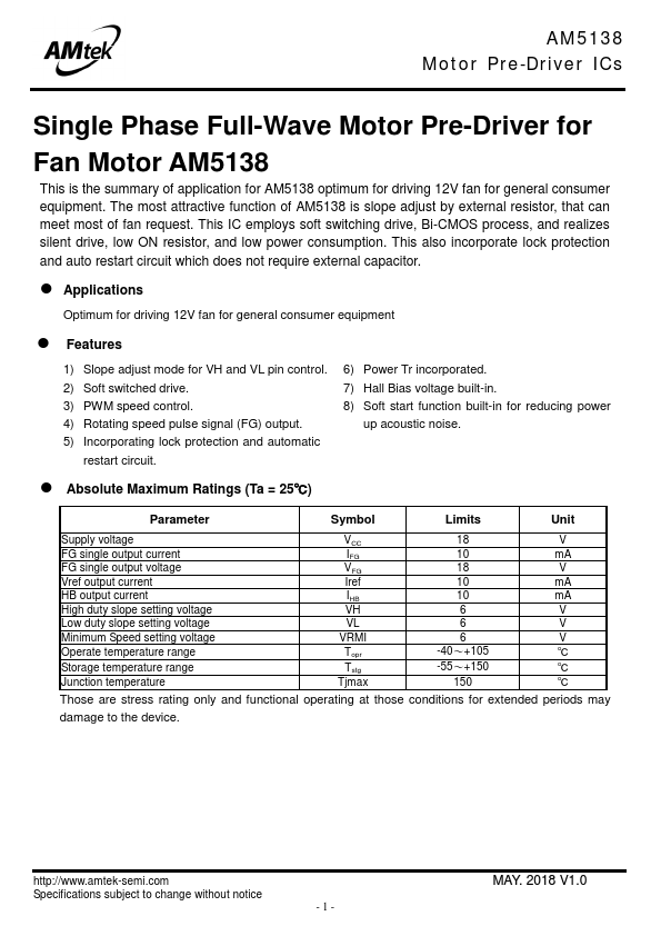 AM5138 Datasheet Preview