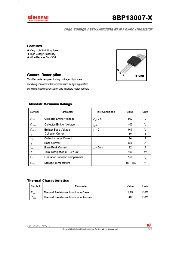 SBP13007-X