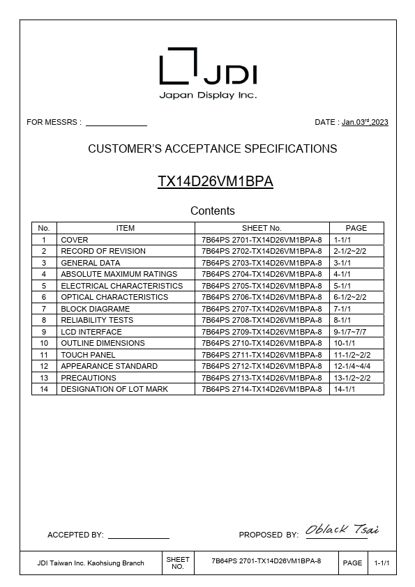 TX14D26VM1BPA Datasheet Preview