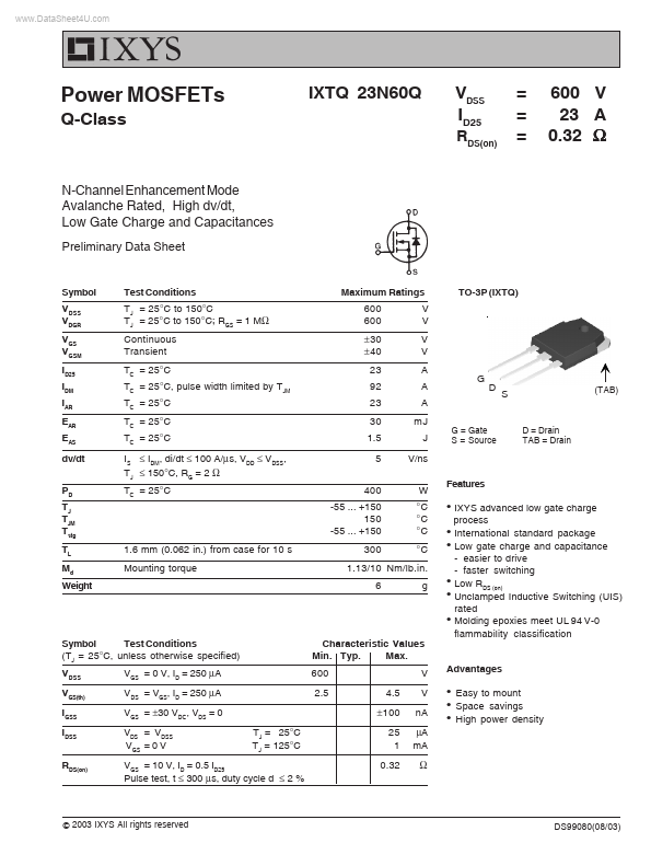 IXTQ23N60Q