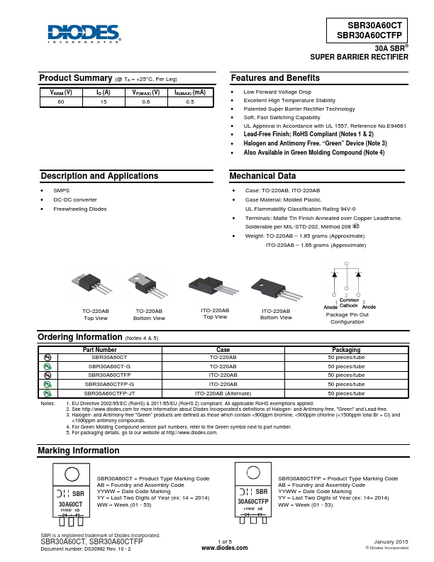 SBR30A60CTFP