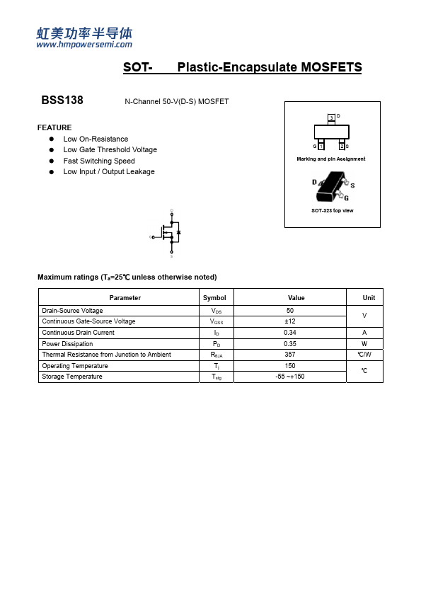 BSS138KR Datasheet Preview